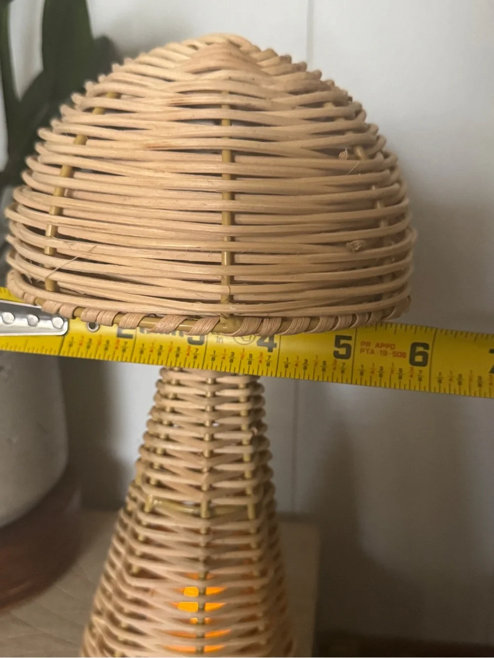 Natural Rattan Mushroom Statue Fairycore Whimsy